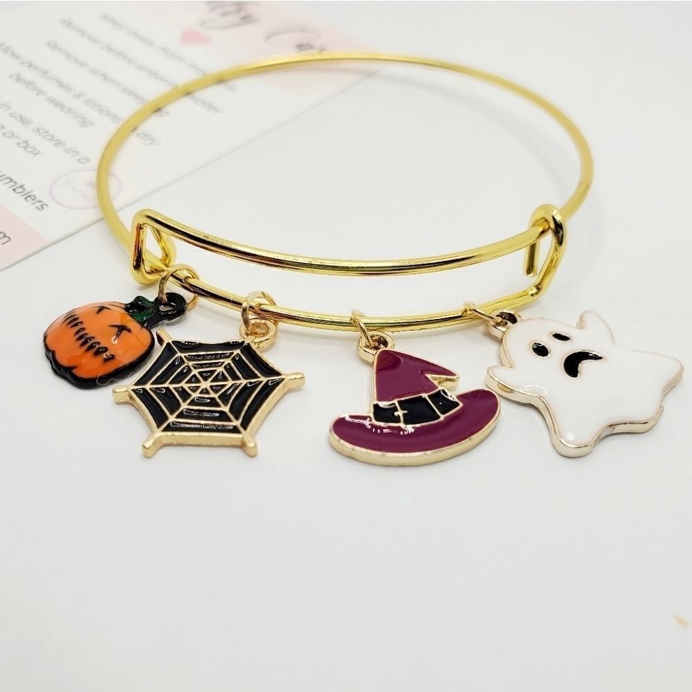 Gold Plated Halloween Charm Bracelet